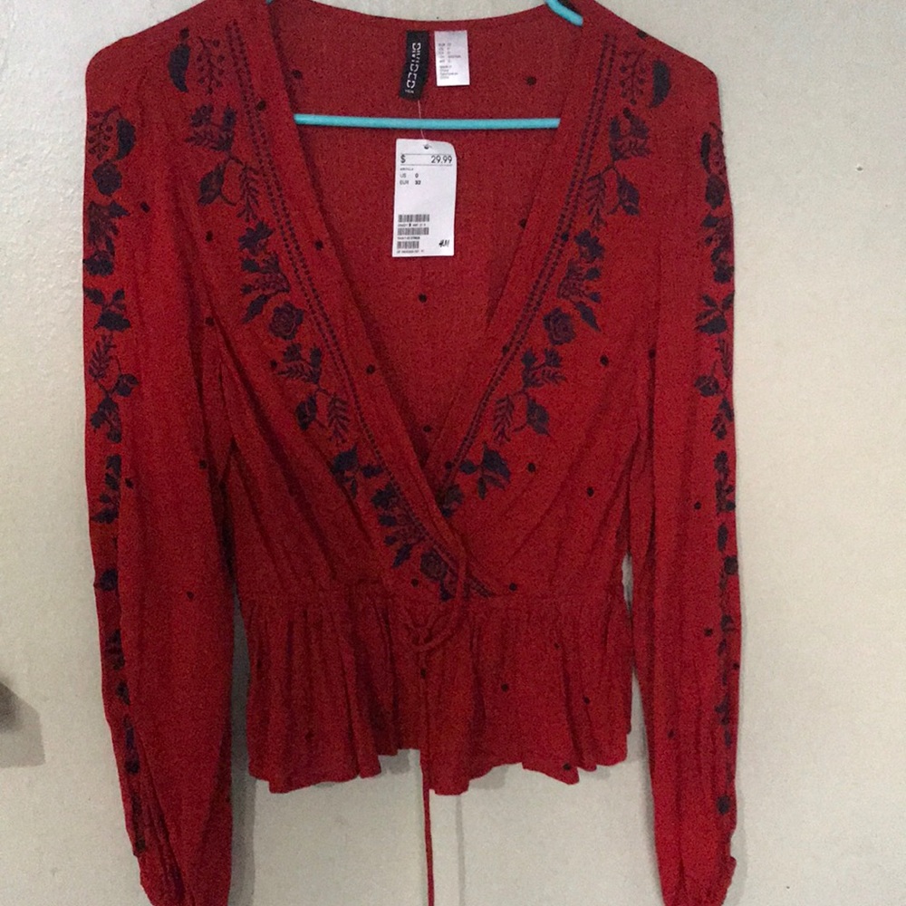 Red blouse